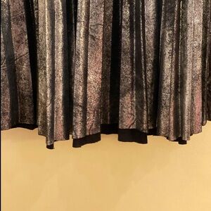 Zara Black and Silver Pleated Skirt